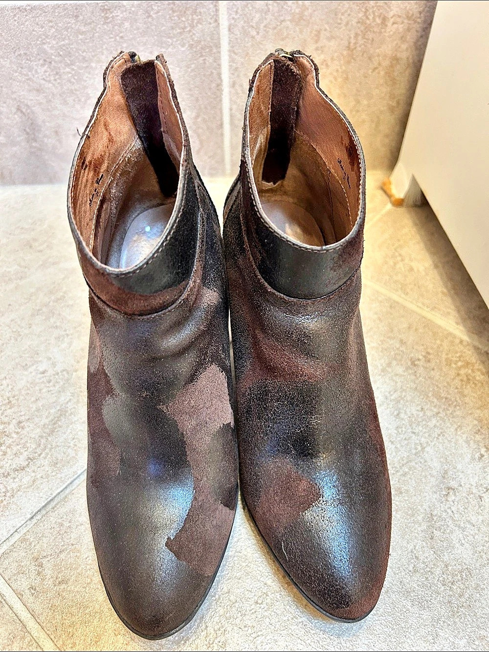 Donald Pliner Women's Brown Wedge Ankle Boots